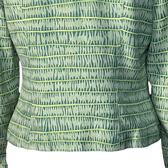 Kay Unger Batik Like Silk Cropped Lined Lightweight Jacket Size 4 - Picture 8 of 12